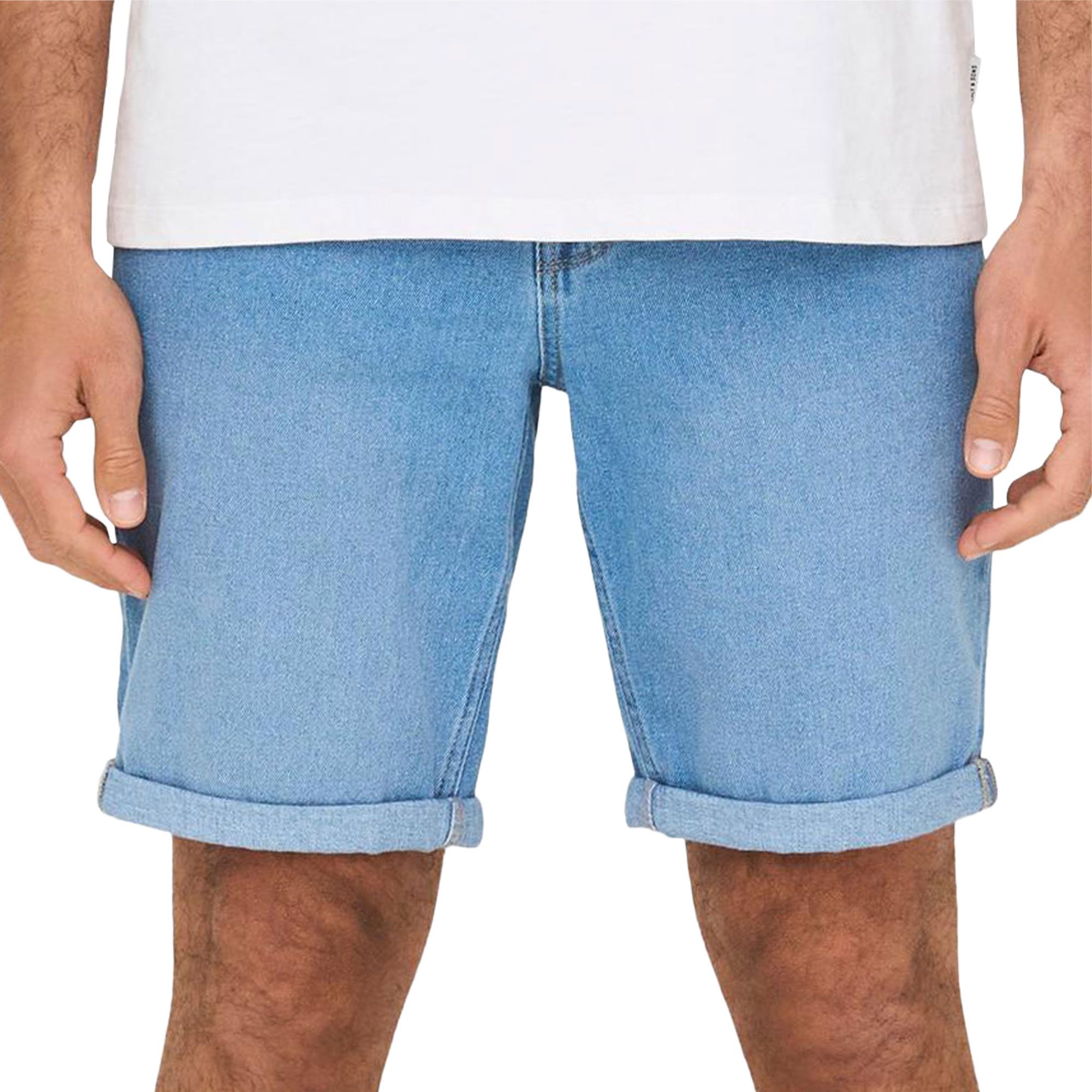 Only & Sons Heren Bermuda Jeansshorts gebleekt 5715612896938
